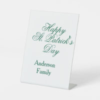 Happy St. Patrick's day family name green sminimal
