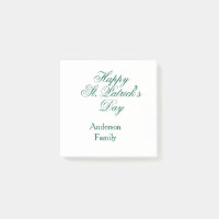 Happy St. Patrick's day family name green sminimal