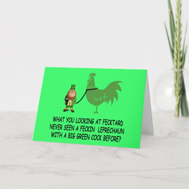 Happy St.Patrick's Day fecktard Card (Front)