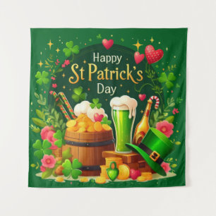 Happy St. Patrick's Day Festive Celebration Tapestry