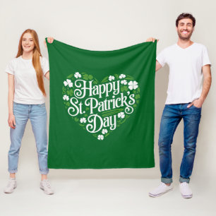 Happy St Patrick's Day  Fleece Blanket