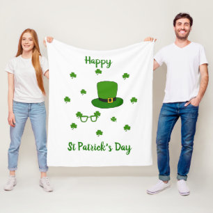 Happy St Patrick's Day   Fleece Blanket