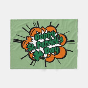 Happy St. Patrick's Day Fleece Blanket