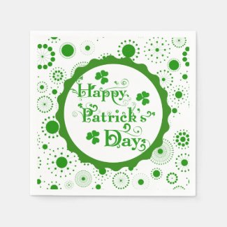 Happy St. Patrick&#39;s Day Floral Text Design