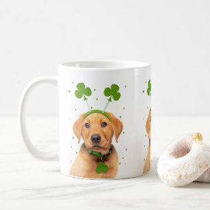 Happy St Patricks Day For Anyone Dog in Headband Coffee Mug