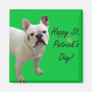 Happy St. Patrick's Day French Bulldog magnet