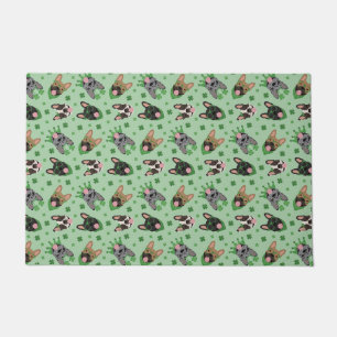 Happy St Patricks Day French Bulldogs Doormat