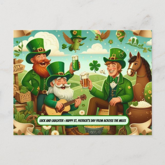 Happy St. Patrick's Day from Across the Miles Postcard (Front)