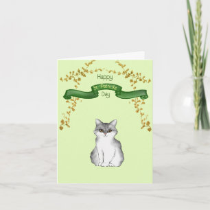 Happy St. Patrick's Day from the Cat Greeting Card