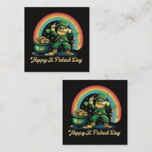 Happy St Patricks Day Funny Leprechaun Enclosure Card