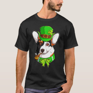 Happy St Patrick's Day Funy Saint Patricks Corgi D T-Shirt