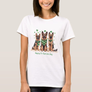 Happy St. Patrick's Day German Shepherd Dogs T-Shirt