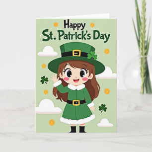 Happy St Patricks Day Girl Card