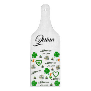 Happy St. Patrick's Day Glass Cutting Board