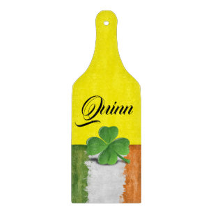 Happy St. Patrick's Day Glass Cutting Board