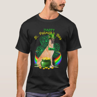 Happy St Patricks Day Great Dane Leprechaun Hat Sh T-Shirt