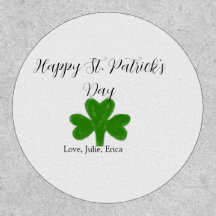 Happy St. Patrick's day green shamrock name 