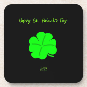 Happy St. Patrick's Day Hard Plastic Coaster