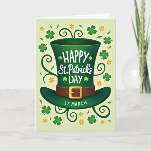 Happy St Patricks Day Hat Card