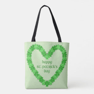 Happy St. Patricks Day Heart Tote Bag
