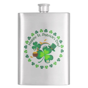 Happy St. Patrick's Day Hip Flask