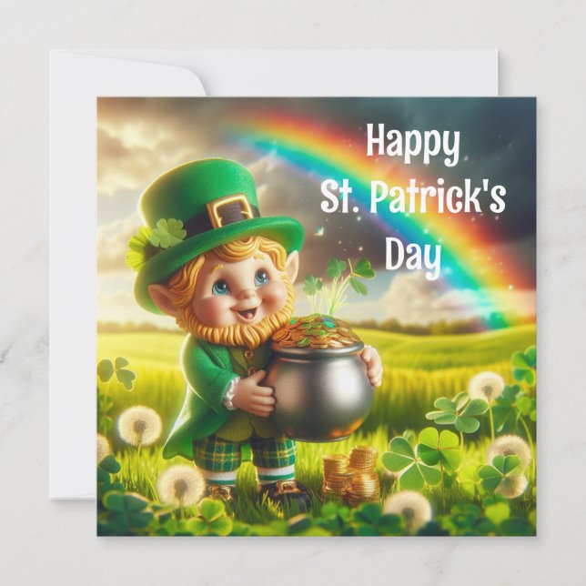 Happy St Patrick's Day Holiday Card (Front)