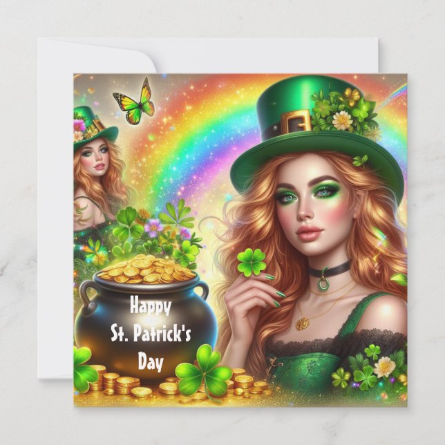 Happy St Patrick's Day Holiday Card (Front)