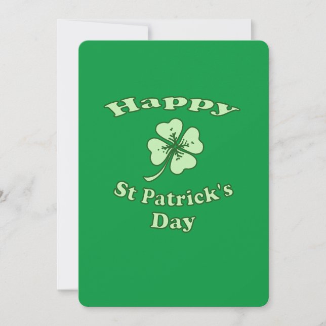 Happy St Patrick's day Holiday Card (Front)