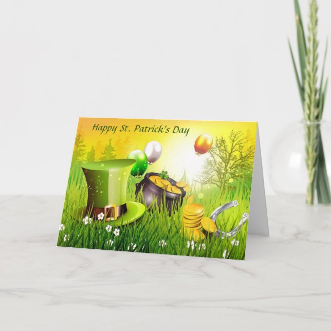 Happy St. Patrick's Day  Holiday Card (Front)