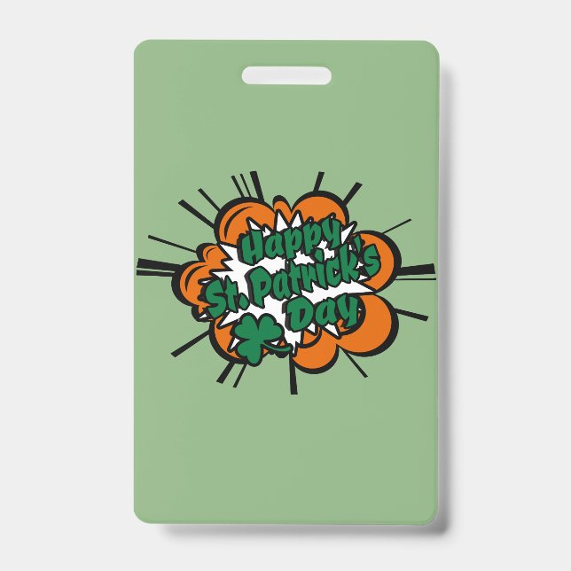 Happy St. Patrick's Day ID Badge (Front)