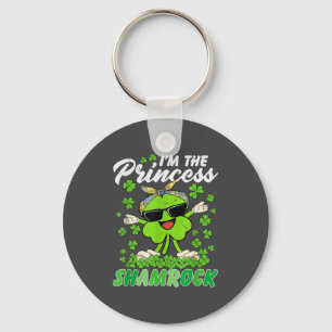 Happy St Patrick's Day I'm The Princess Shamrock I Key Ring