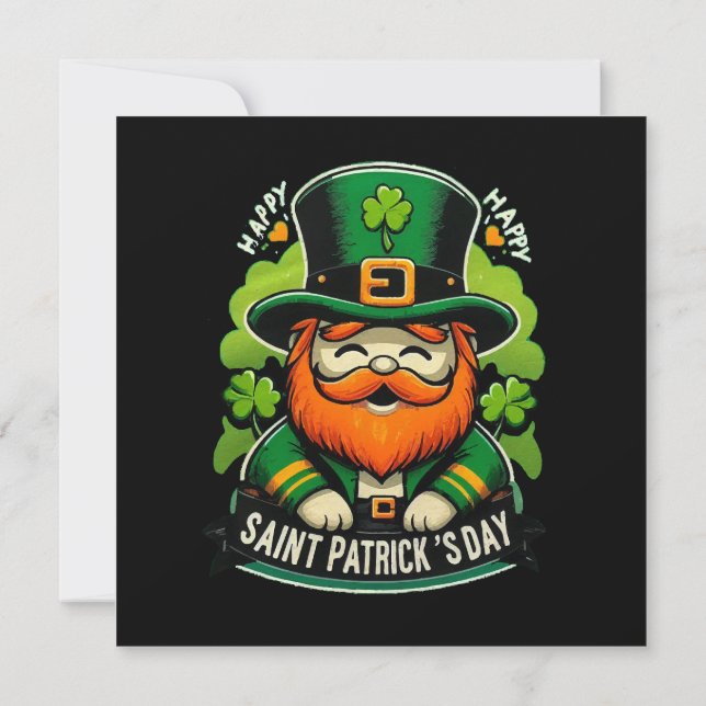 Happy St Patricks Day Invitation (Back)