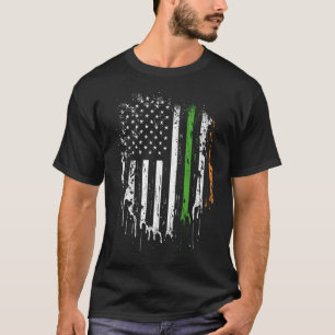 Happy St Patricks Day Irish American Flag Lucky Sh T-Shirt