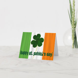 Happy St. Patrick's Day, Irish Flag Colour Ireland Card
