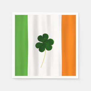 Happy St. Patrick's Day Irish Flag Shamrock Paddy Napkin