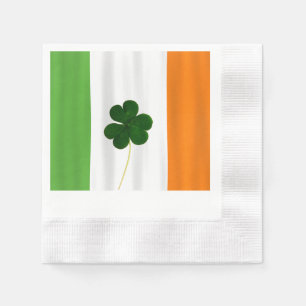 Happy St. Patrick's Day Irish Flag Shamrock Paddy Napkin