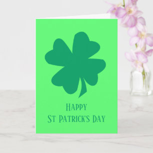 Happy St Patrick's Day Irish Green Shamrock 2025  Card