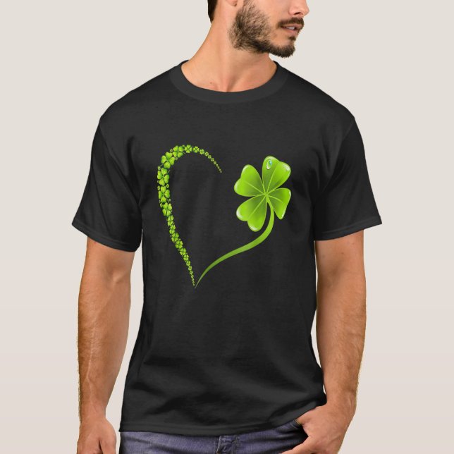 Happy St Patrick's Day Irish Shamrock Heart Family T-Shirt (Front)