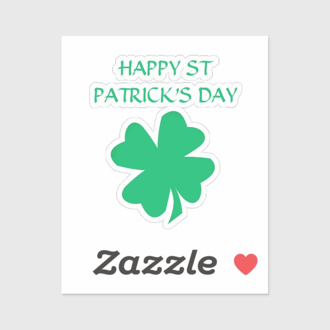 Happy St Patrick's Day Irish Shamrock Leaf 2024 (Sheet)