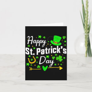 Happy st patrick's day irish shamrock men women card