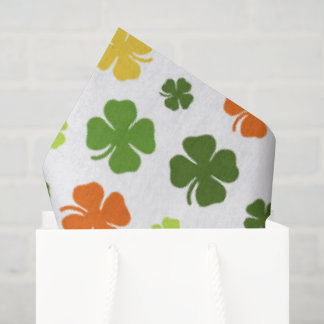 Happy St Patricks Day Irish Shamrocks Colorful Fun Tissue Paper