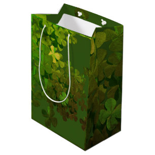 Happy St.Patrick's Day,irish shamrocks Medium Gift Bag