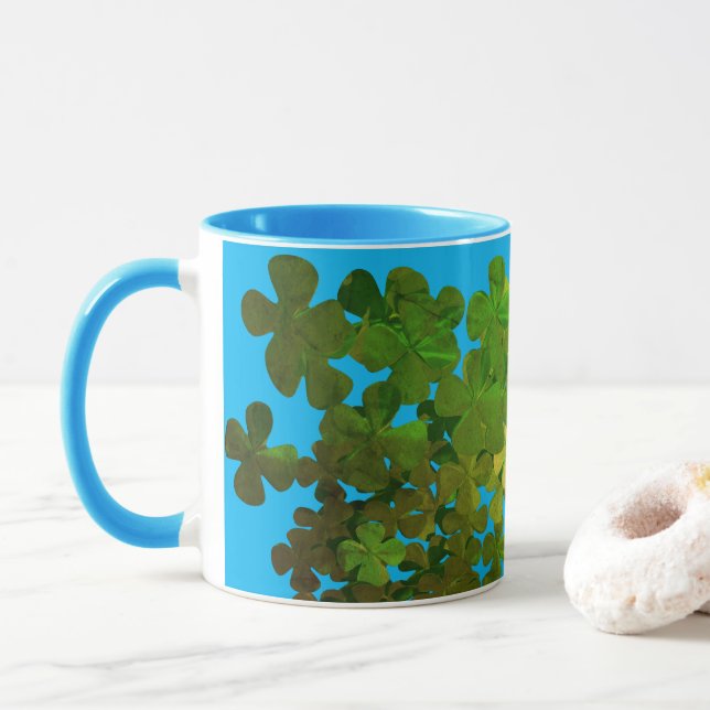 Happy St.Patrick's Day,irish shamrocks Mug (With Donut)