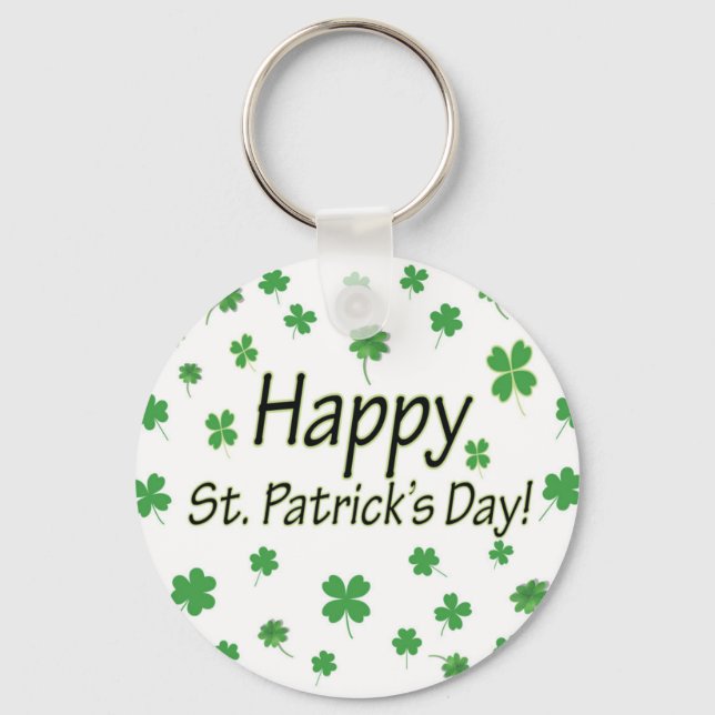 Happy St Patricks Day Key Ring (Front)