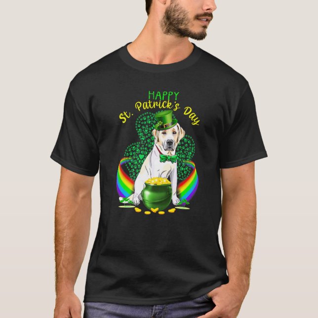Happy St Patricks Day Labrador Leprechaun Hat Sham T-Shirt (Front)
