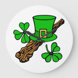 HAPPY ST.PATRICK'S DAY LARGE CLOCK