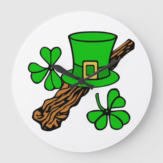 HAPPY ST.PATRICK'S DAY LARGE CLOCK (Front)