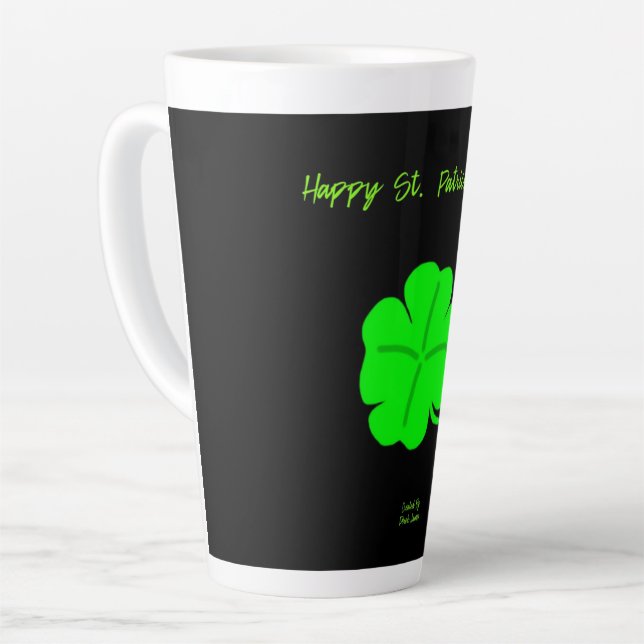 Happy St.  Patrick's Day Large Latte Mug (Left Angle)