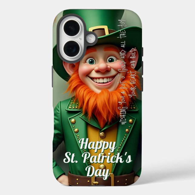 Happy St. Patrick's Day Leprechaun Case-Mate iPhone Case (Back)