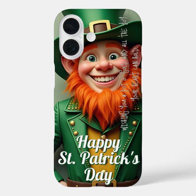 Happy St. Patrick's Day Leprechaun Case-Mate iPhone Case (Back)